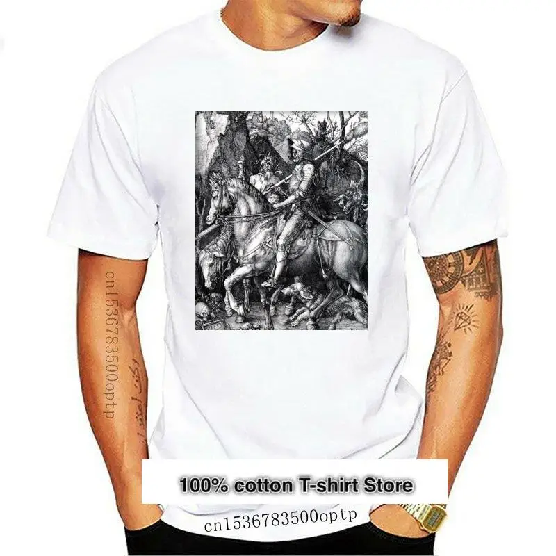 

Camiseta con estampado de The Rider - Screen para hombres, camisa albrecher Durer - Knight Death and The Devil, nueva de 2021