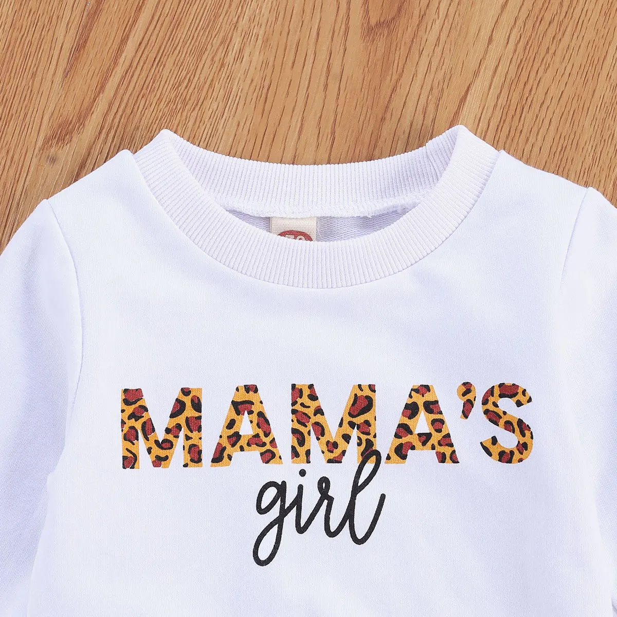 Пуловер с длинным рукавом и круглым вырезом для девочек 0-3 лет