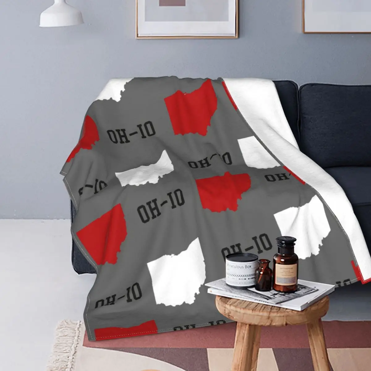 

Ультрамягкое Флисовое одеяло Oh-Io, серого цвета, для дивана, кровати