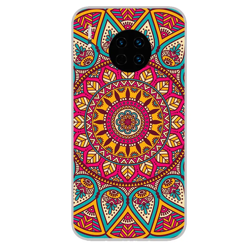 Мандала хна мягкие силиконовые чехлы для huawei mate 30 Pro 20 10 Lite 9 Nova 5 4 3 3i TPU силиконовый