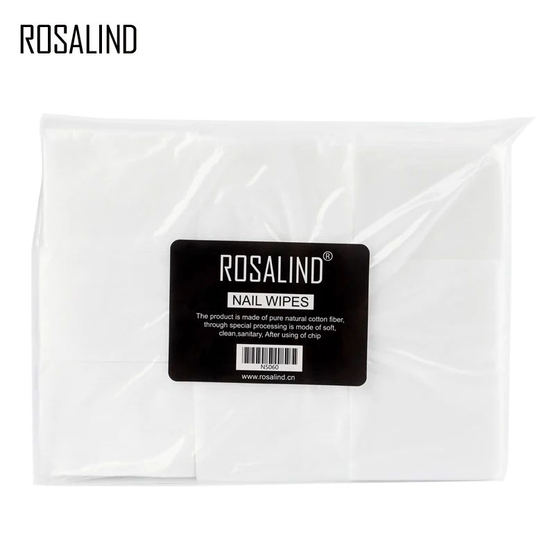 ROSALIND 900 шт./лот салфетки для снятия лака ногтей хлопок без ворса инструмент