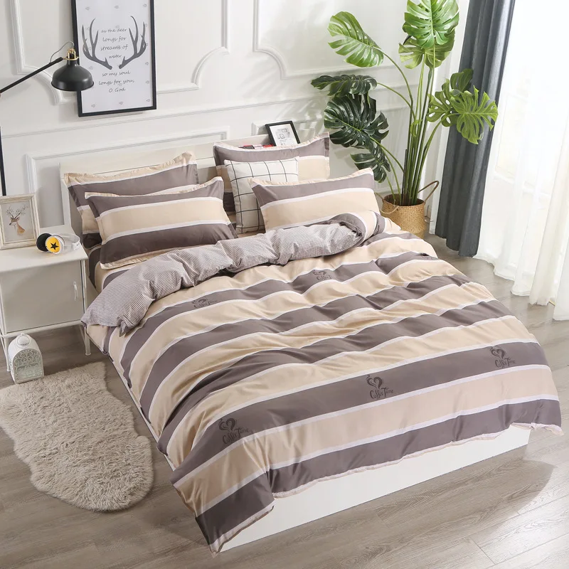 Пододеяльник простыня и наволочка комплект постельного белья из 4 предметов 1 2 м 5