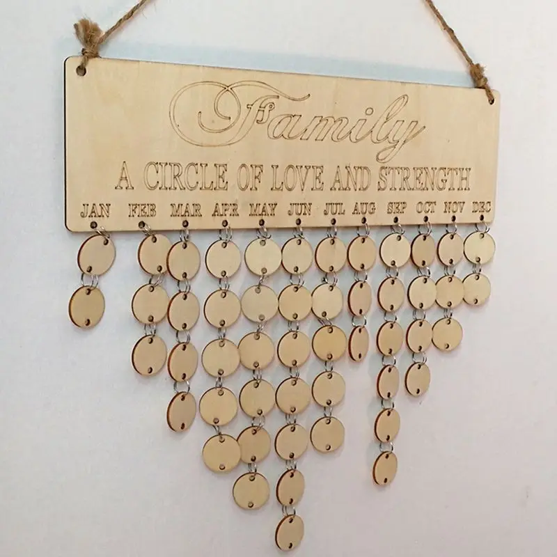 Деревянная доска с календарем на день рождения DIY знак специальная датами для