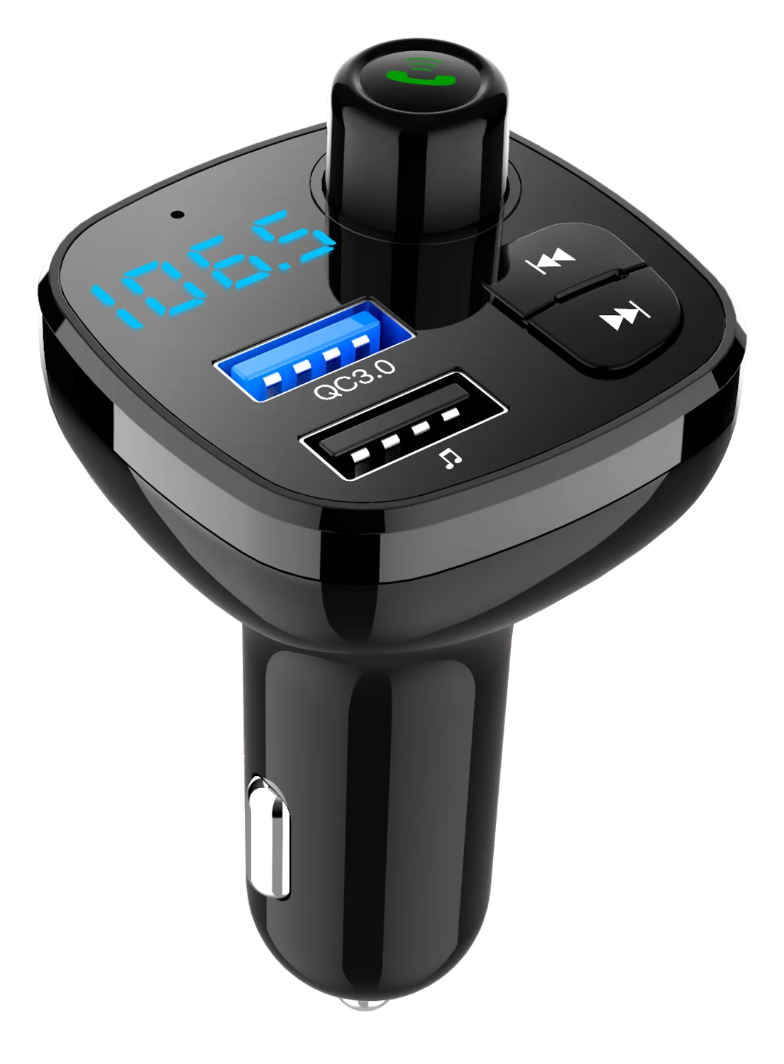 Bluetooth 5 0 MP3 плеер Handsfree Car Kit FM передатчик Поддержка TF карта U диск QC3.012V для быстрой