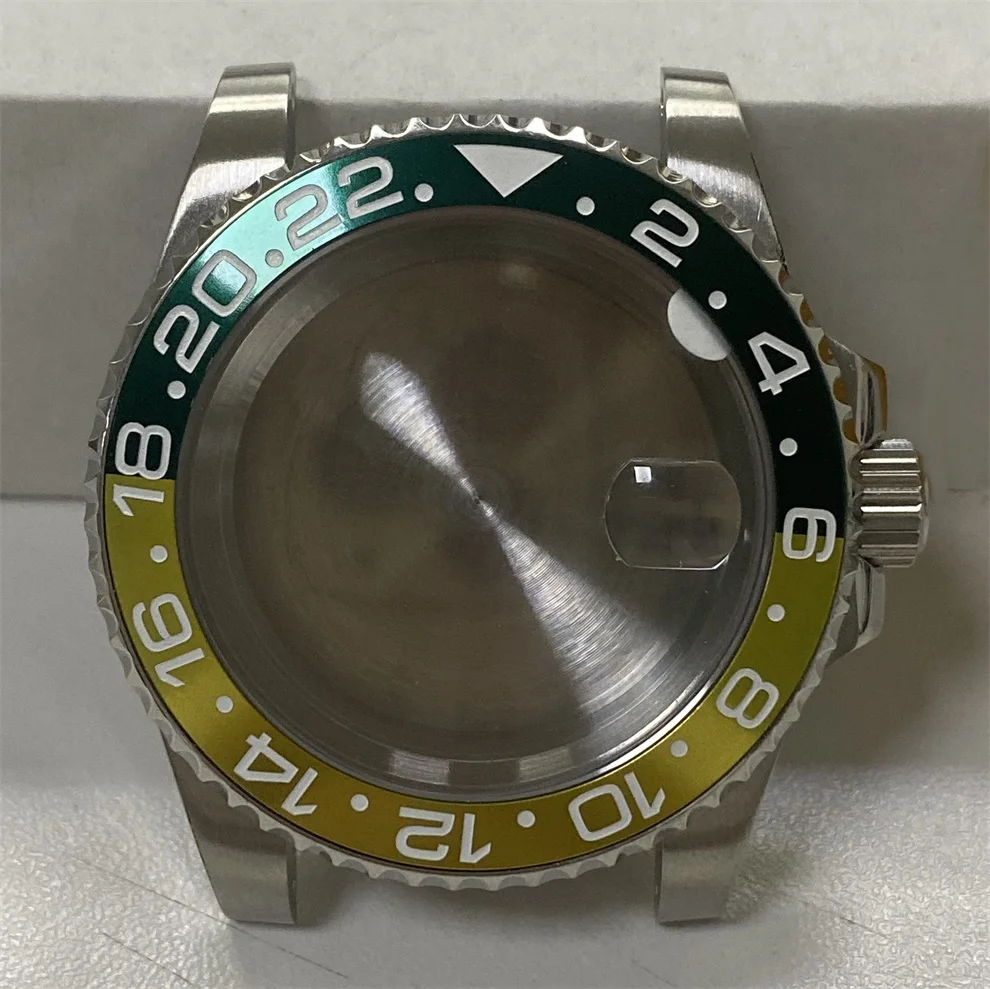 

Watch case aluminum bezel stainless steel 40mm suitable for a variety of movement assembly 8215, 8205, 8200, 2813, 3804