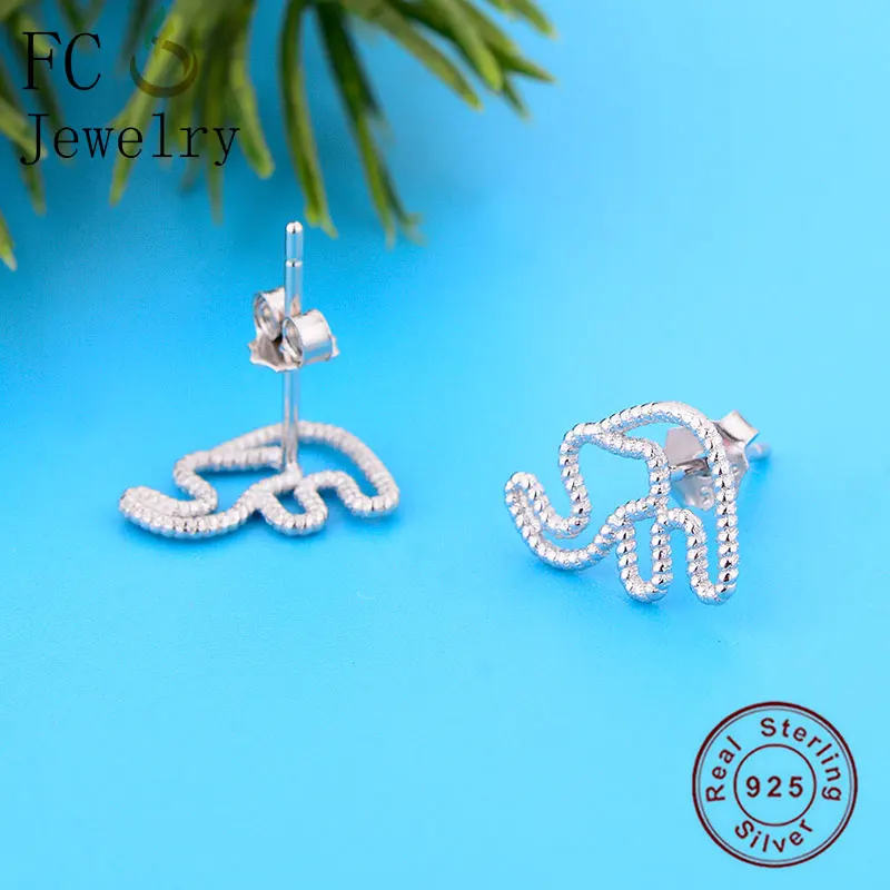 Женские серьги из серебра 100% пробы с полыми животными | Украшения и аксессуары