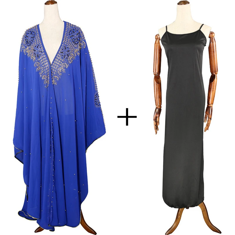 

a13African robe Muslin Hijab Abbayas women Dubai long sleeve robe plus size boubu Women Jabia Turkish dress Islamic diamond gown