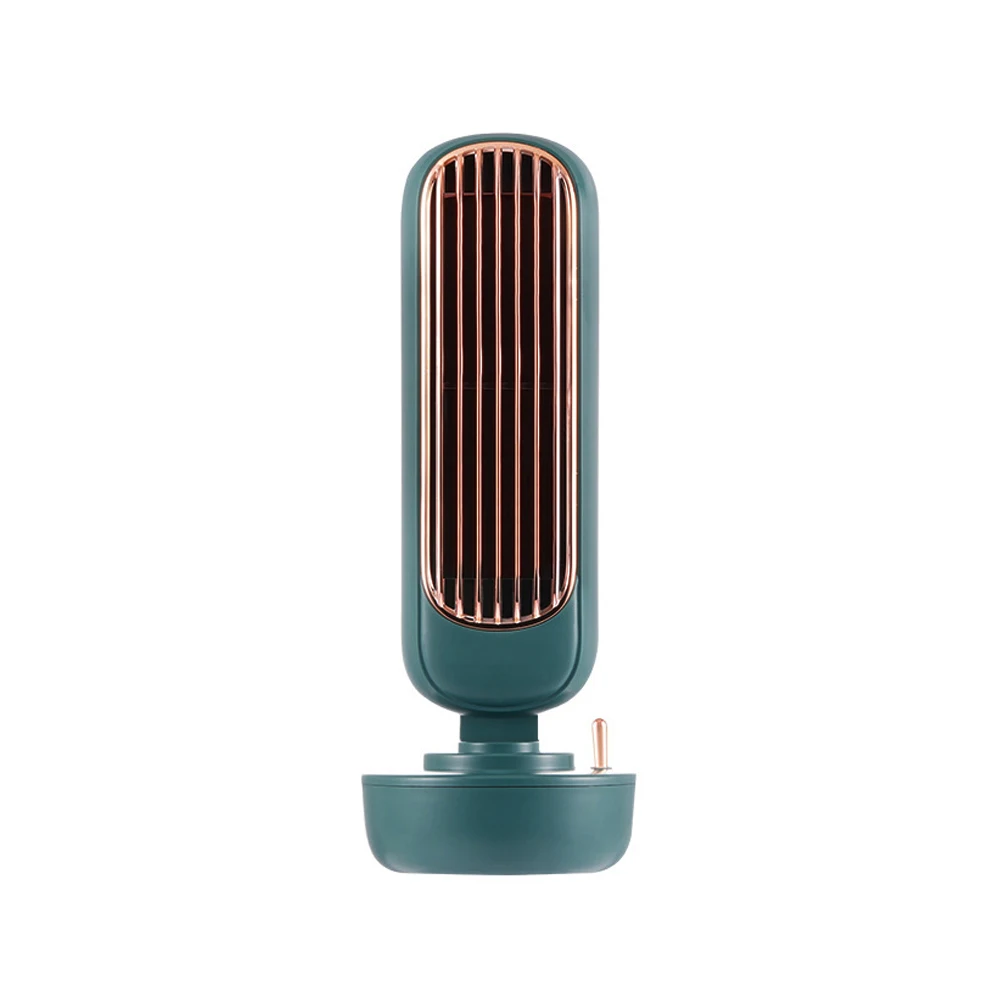 

2021 New Air Cooler Fan Multifunctional Desktop Silent Air conditioner Humidifier Home Office USB Leafless Cooling Fan