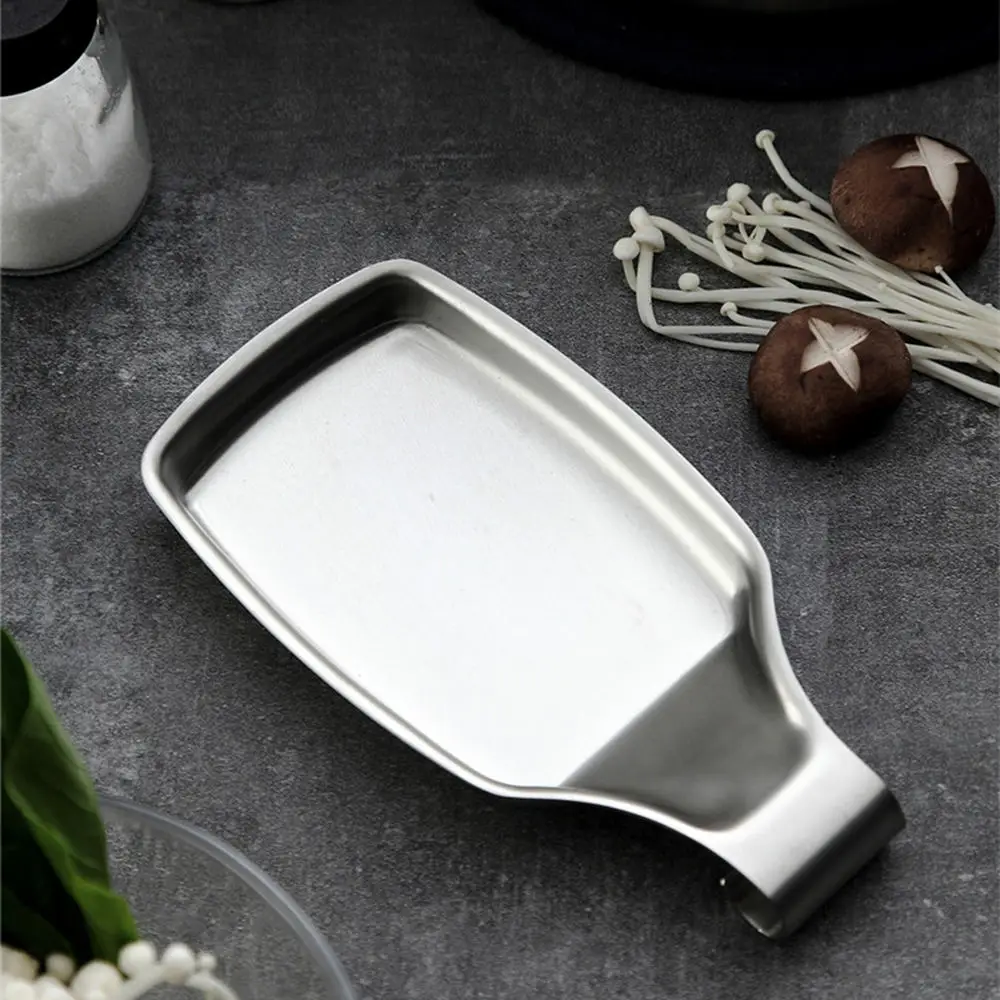 Thick 304 Stainless Steel Spoon Support Pad Rest Heat Resistant Kitchen Utensil Rice Holder Durable Tool | Дом и сад