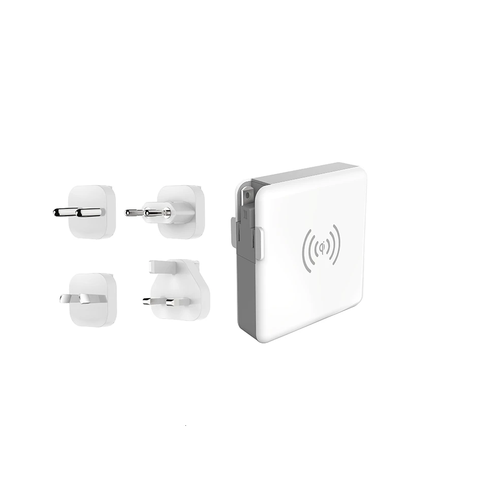 Vogek Qi Wireless Charger Power Bank for iPhone x xs Samsung S9 S10 Dual USB Port Phone Charger External Battery Wall Charger