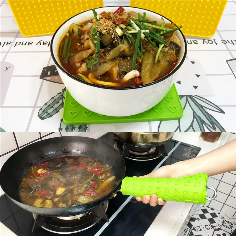 Силиконовый коврик для стола кухонная подставка термостойкий Коврик сушки