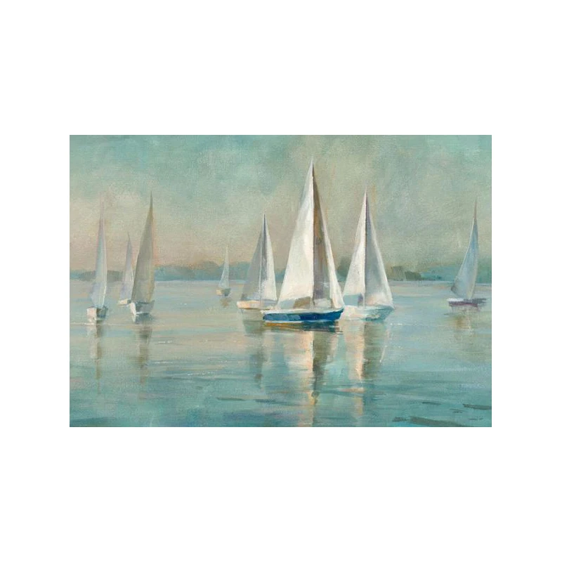 

Sailing Boat in the Sea Modern Art Canvas Seascape Poster Nordic Wall Picture for Living Room Boat Sea Canvas Painting Unframed