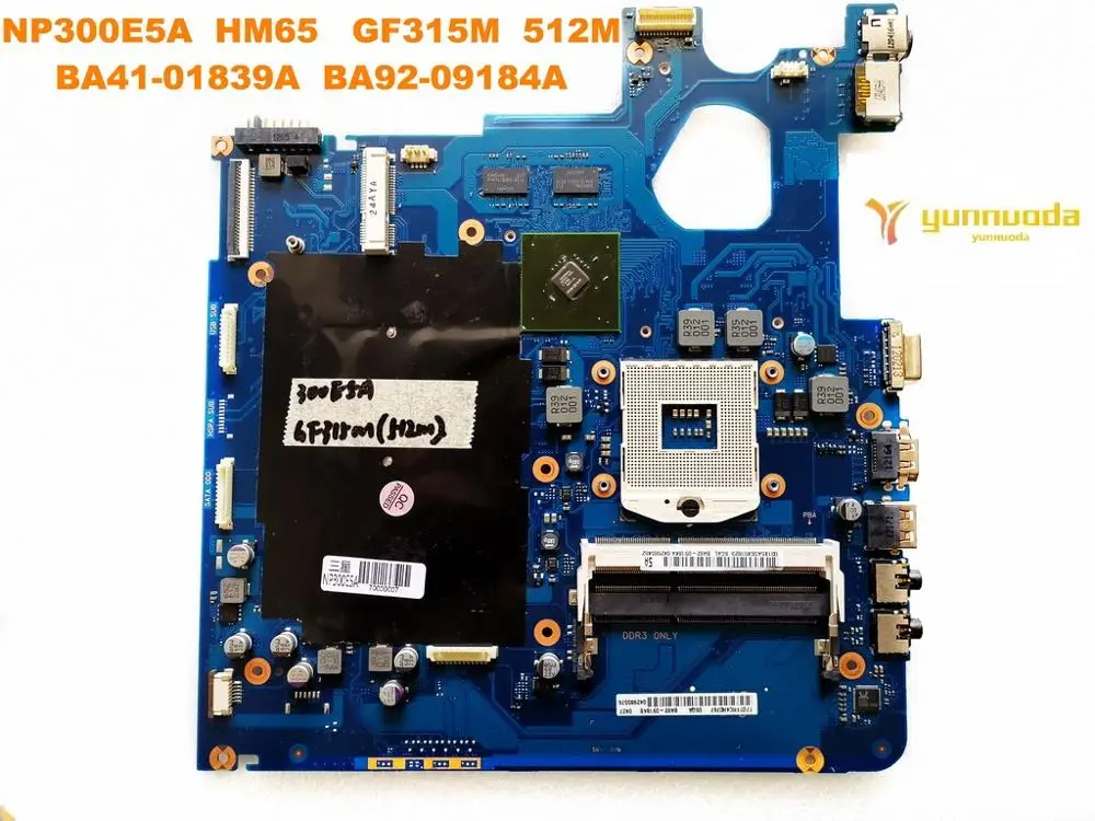 Оригинальное для Samsung NP300V5A Материнская плата ноутбука HM65 GF315M 512 М BA41 01839A BA92 09184A