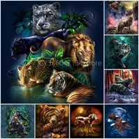 diy 5d animal diamond painting full drill with number kits home and kitchen wall decoration gifts for adults and kids
