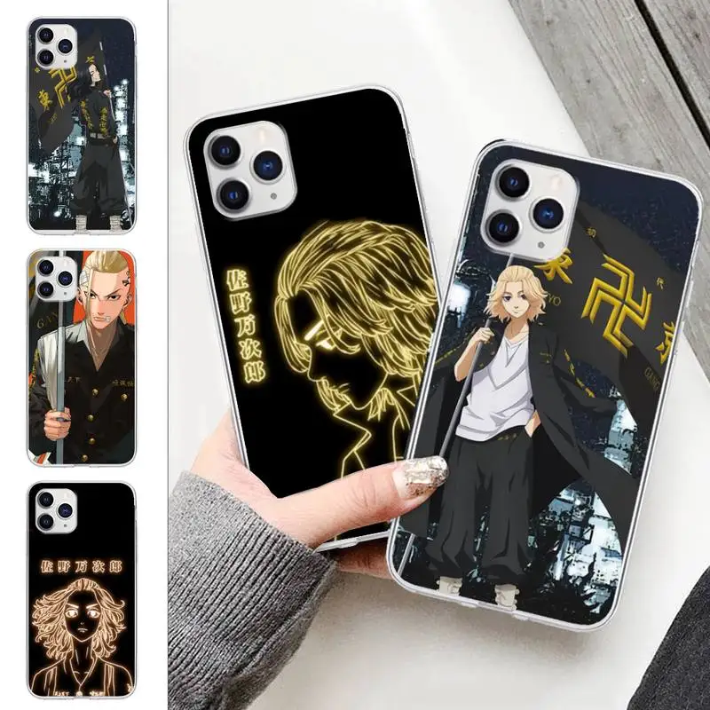 

Tokyo Revengers Avengers Phone Case For Iphone 7 8 Plus X Xs Max Xr 11 12 Mini Pro Max SE 2020 Transparent Soft Cover