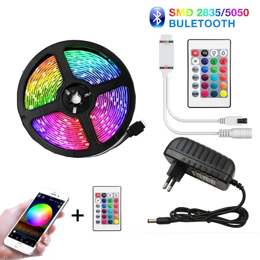 

LED Strip Lights 15M 20M RGB 5050 SMD Flexible Ribbon Waterproof RGB 2835 LED Light 5M 10M Tape Diode DC 12V Control EU US AU UK