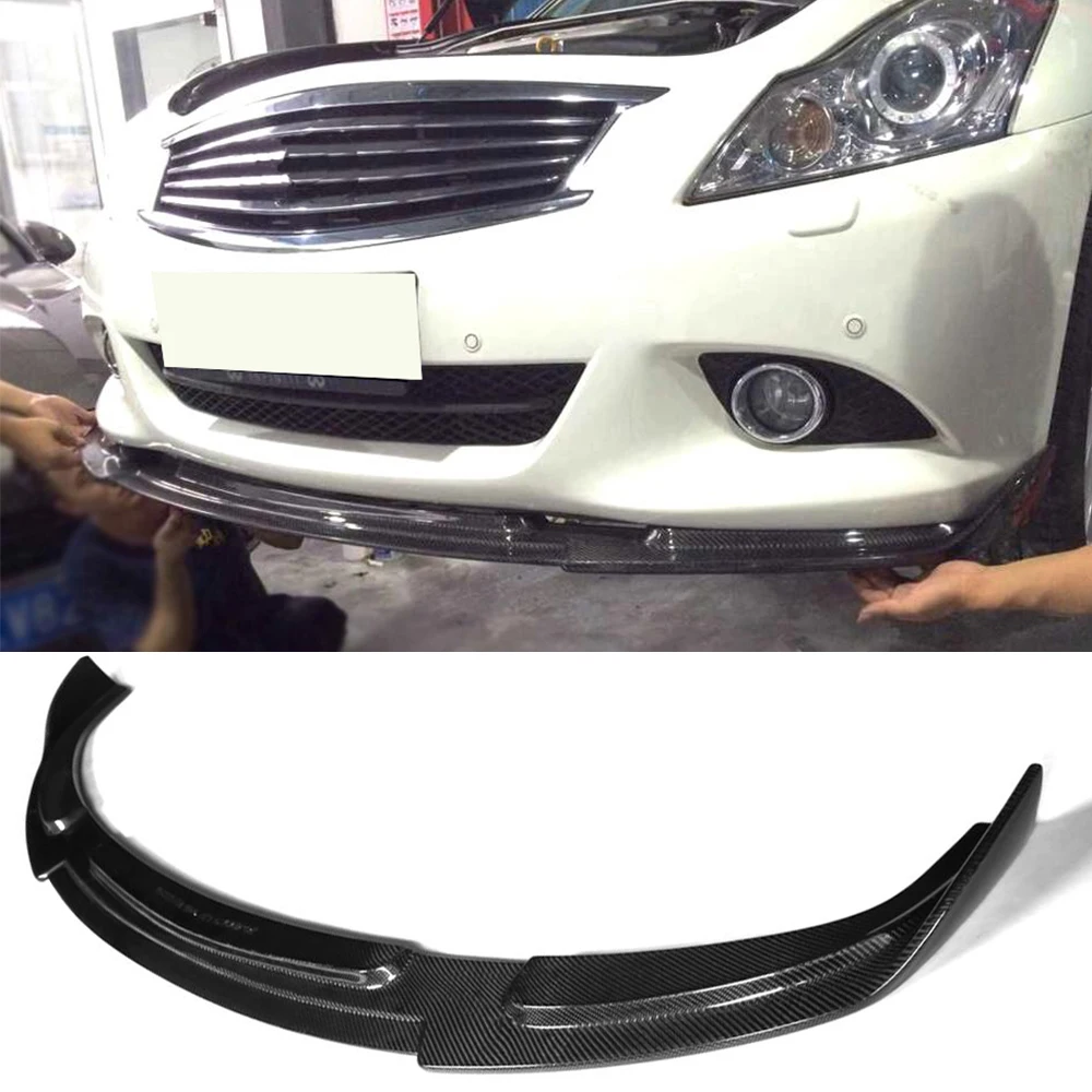 Углеродное волокно передний спойлер для Infiniti G37 4 двери база седан путешествие 2010
