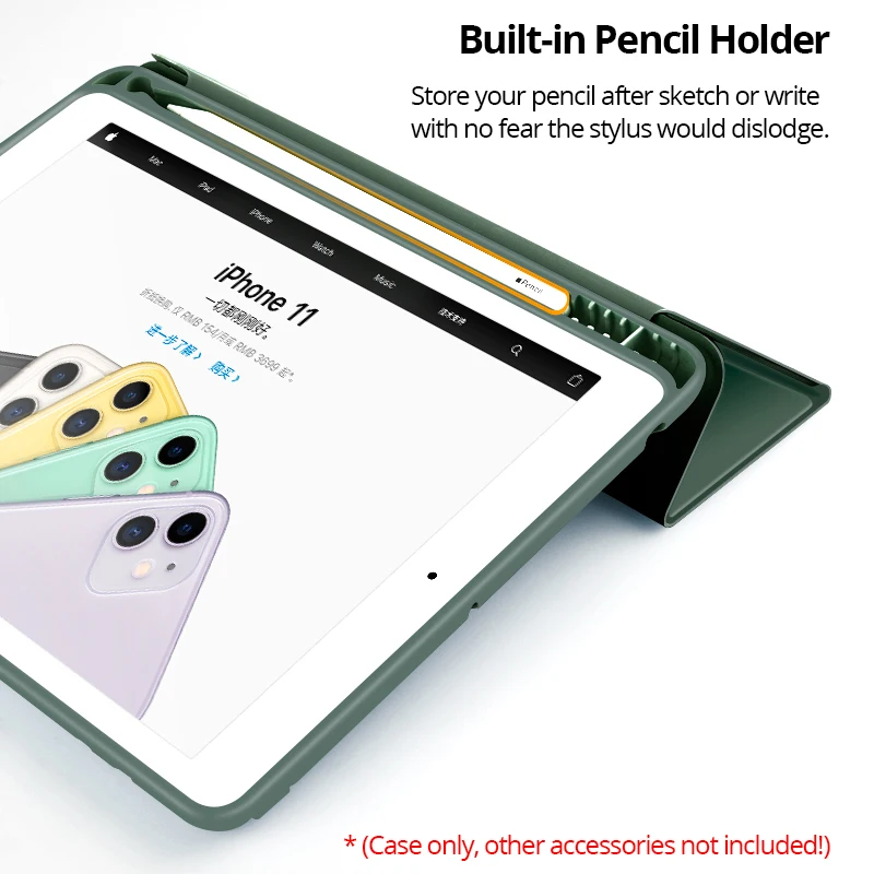 Умный чехол-подставка тройного сложения для iPad Mini 6 5 2021 Pro 11 12 9 чехол Air 4 3 2 1 10 7-го
