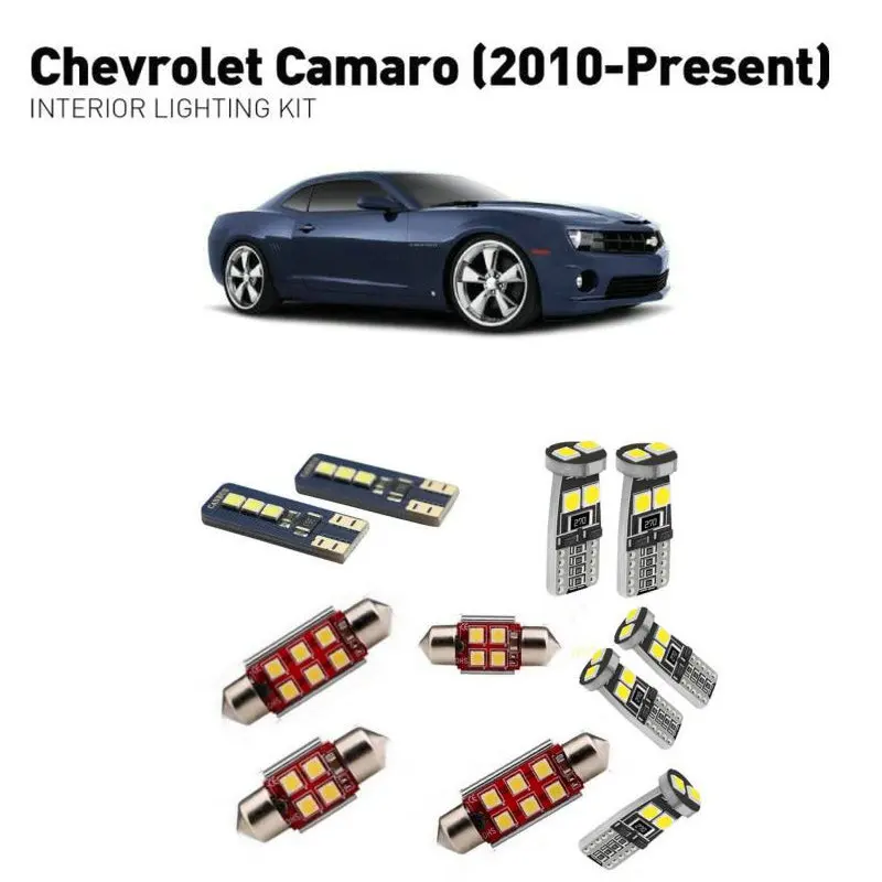 

For Chevrolet camaro 2010 5pc White Canbus Car LED Bulb Reading Ceiling Map Light Interior Kit Door Lamp