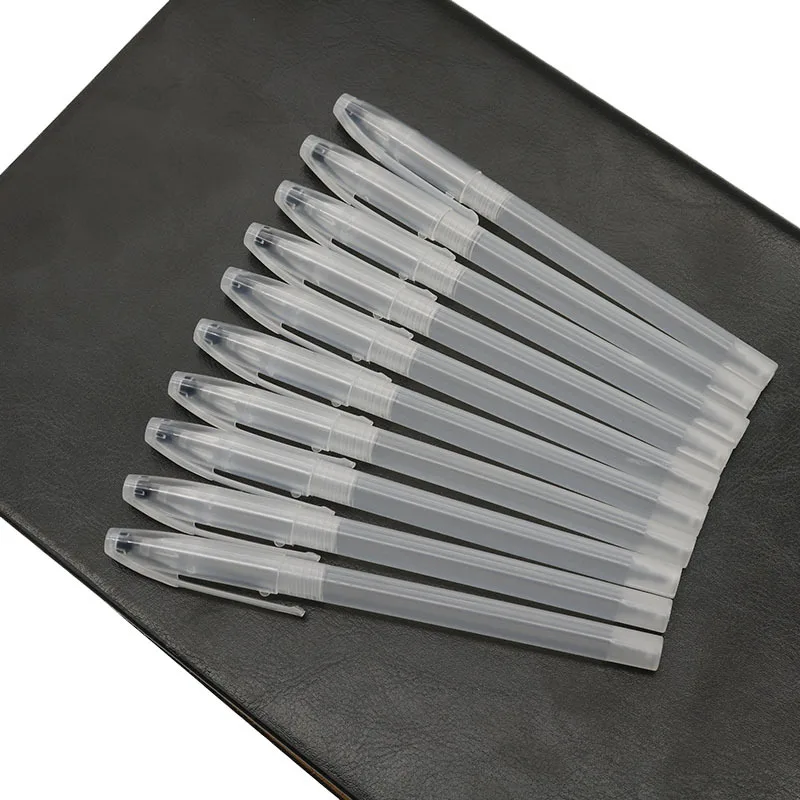 

10PCS Transparent Gel Pen Case Ballpoint Pen Cover Handle Shell Cover Simple Style Pen School Stationery Office Supplies 040201