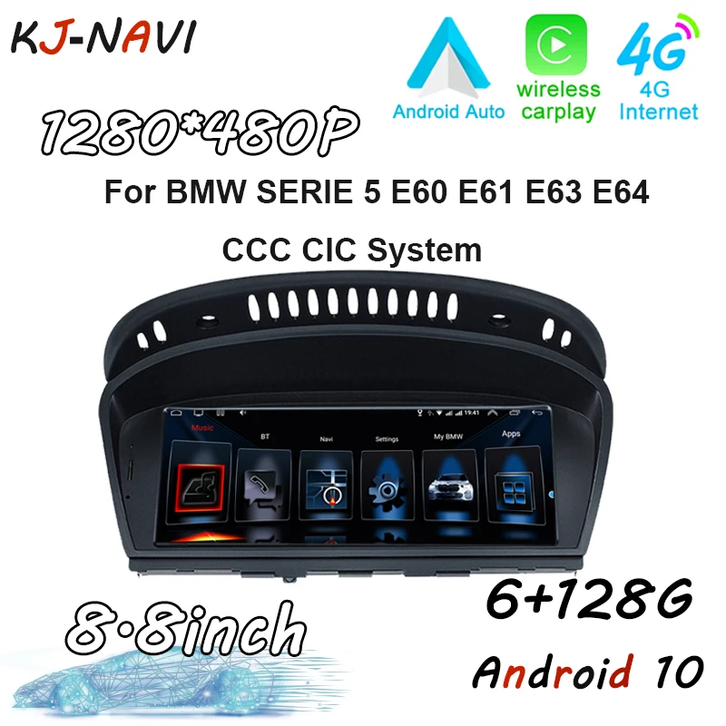 

Автомагнитола для BMW, мультимедийная система на Android 10, с GPS, 8,8 дюйма, для BMW Series 5, E60, E61, E63, E64, CCC, CIC