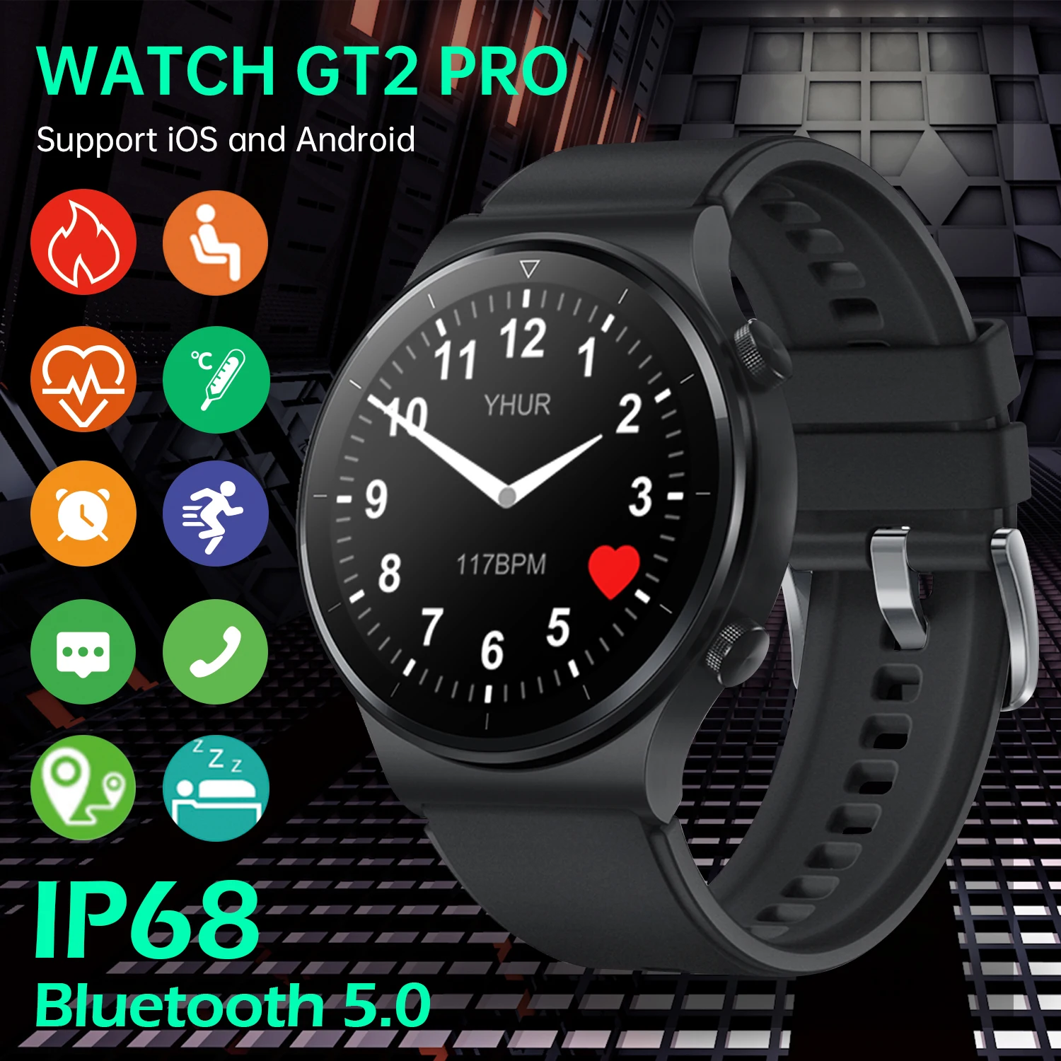 

New Arrival GT2 Pro Smart Watch Men Women Sports Fitness Health Fashion Tracker Inteligent Digital Huawe Smartwatches