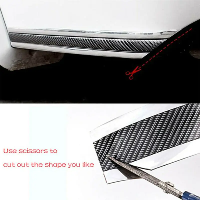 

Parts Sticker Body Bumper Sill Strip Protector Silver SUV Scratch-proof