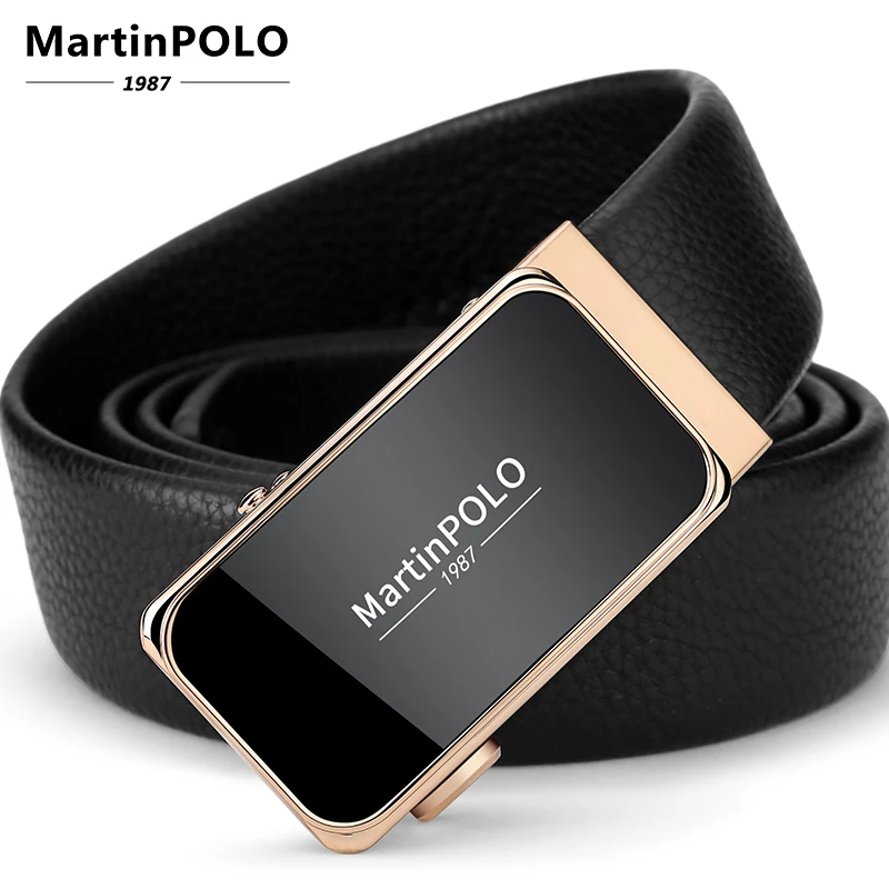 

MartinPOLO Genuine Leather Automatic Men Belt Luxury Strap Belt for Men Designer Belts Men High Quality Fashion Belt MP01903P