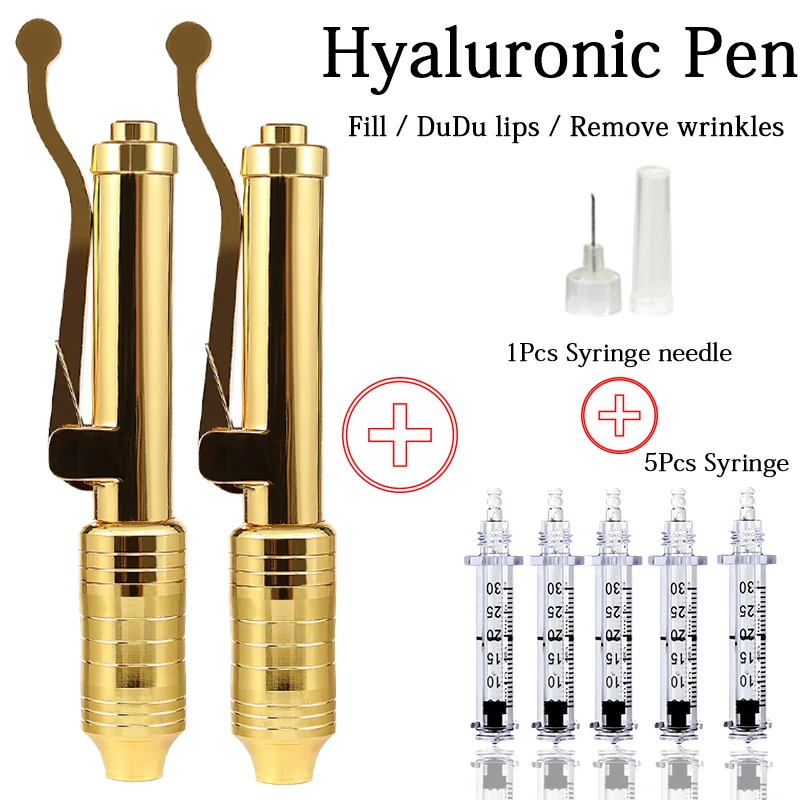 

0.3ml Painless Golden Hyaluronic Pen Hyaluron Acid Injection High Pressure Stainless Atomizer Lips Filling Anti-agin Brightening