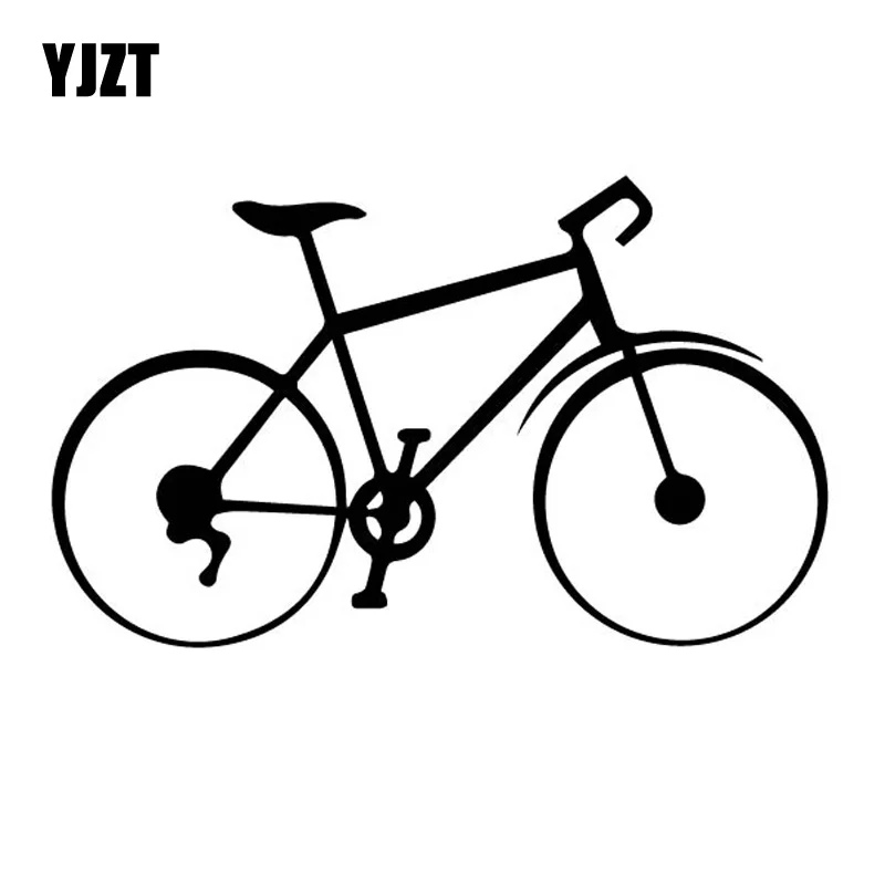 

YJZT 15.1CM*9.1CM Dazzling Uncomplicated Bicycle Delicate Cool Vinly Decal Interesting Decor Car Sticker Black/Silver C27-0650
