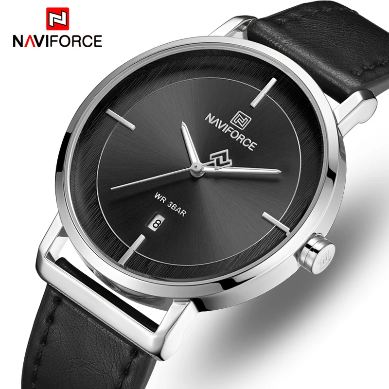 NAVIFORCE часы мужские модные деловые повседневные водонепроницаемые кварцевые