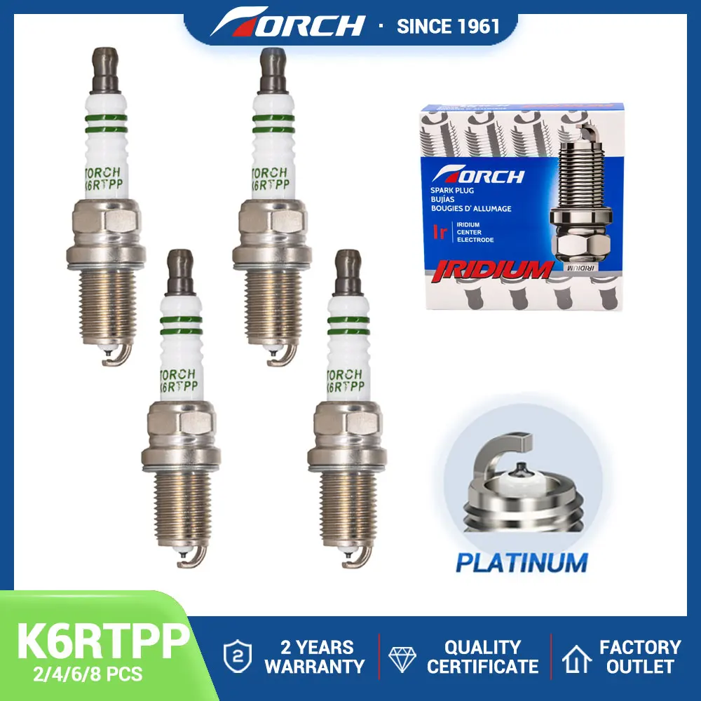 

High Performance Resistor Type Double Platinum Spark Plugs Torch K6RTPP Fit for Car FAW TOYOTA for DONG FENG