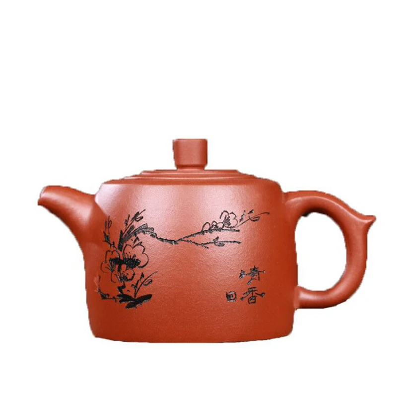 

Chinese Yixing Clay Tea Pot Kungfu Hand Made Pot Dahongpao Mud Tea Set Teapots purple clay kettle 280ml drinkware