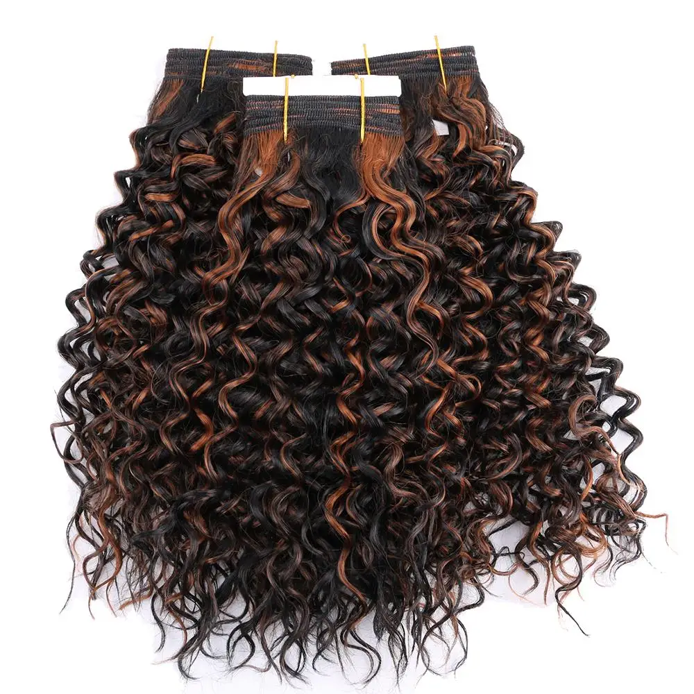 FSRHAIR 8-20 дюймов P1/30 P4/30 пучки волос влажная волна высокотемпературное СИНТЕТИЧЕСКОЕ Наращивание волос 100 г пучок волос
