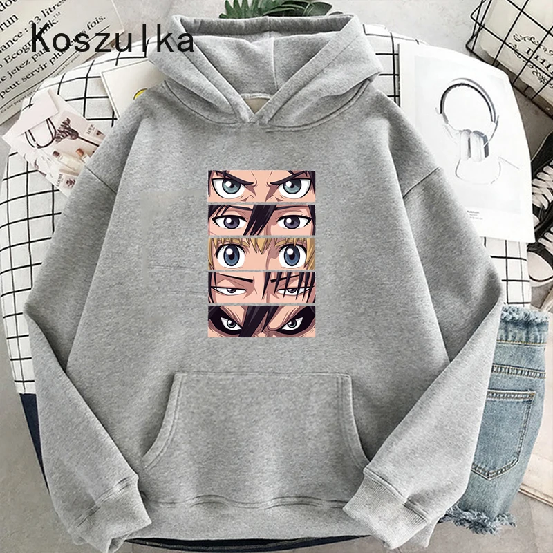 

Attack On Titan Hoodie Harajuku Funny Cartoon Warm Hoodies Women Ullzang Graphic Friends Sweatshirt Vintage Anime Hoody Female