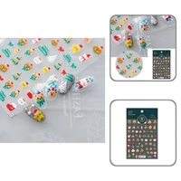 back glue lightweight holographic christmas nail snowflake sliders for festival