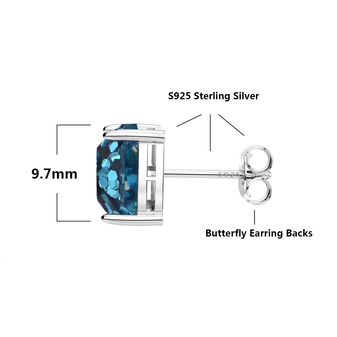 

DALARAN Genuine 925 Sterling Silver Charm Earrings Sequin Stud Earrings For Women Gift Hot Korean Fine Jewelry Femme Bijoux