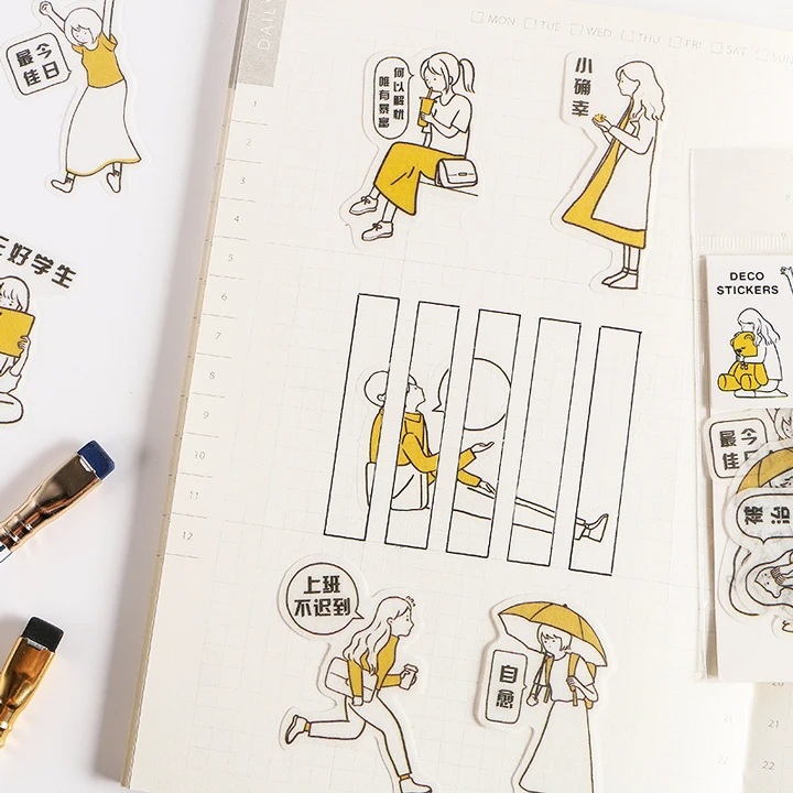 Loveот 20 шт./компл. персонаж комиксов декоративные наклейки дневник Kawaii