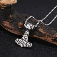 nordic talisman pendant necklace men jewelry viking scandinavian norse viking stainless steel chain bb0429