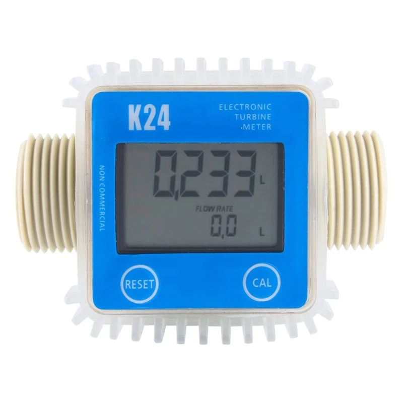 

K24 Turbine Digital Oil Fuel Flow Meter Gauge For Chemicals Liquid Water