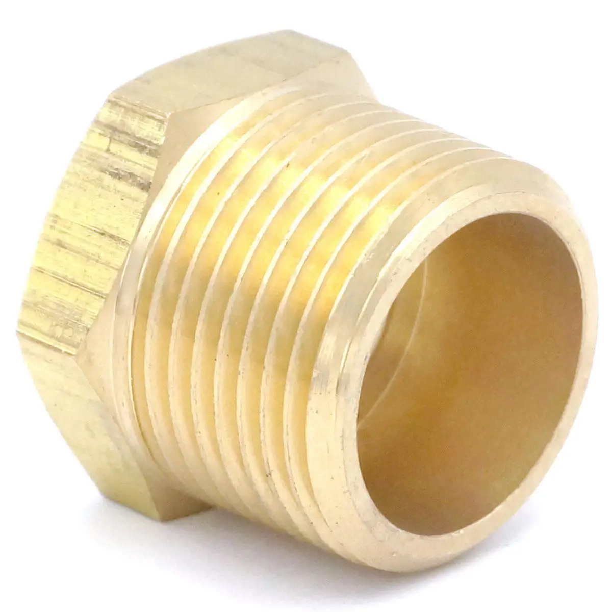 3/4&quot BSPT Male x 1/8&quot NPT Female Reducing Bushing Brass Pipe Fitting Connector Adapter Air Gas Fuel Water Pressure 229 PSI |