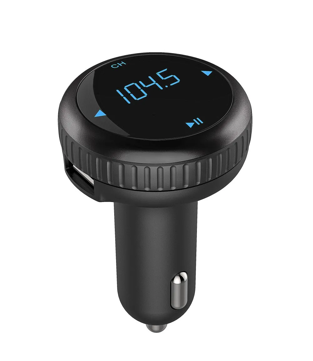 TUAO Bluetooth Fm Transmitter DC12V 24VCar Kit MP3 Modulator Car Charger Dual USB Fast Charge LED Plaid Screen Hands-free Call | Автомобили