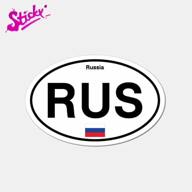 

STICKY Funny RUS Russia Country Code Window Body Car Sticker Decal motorcycle Off-road laptop trunk guitar Vinyl sticker