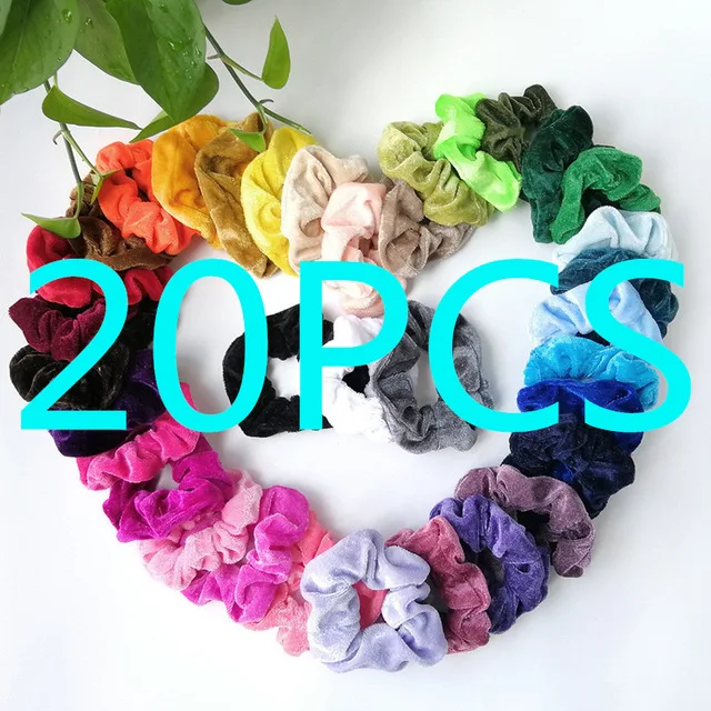 Резинки для волос женские бархатные резинки аксессуары набор из 9/15/20 шт.| |