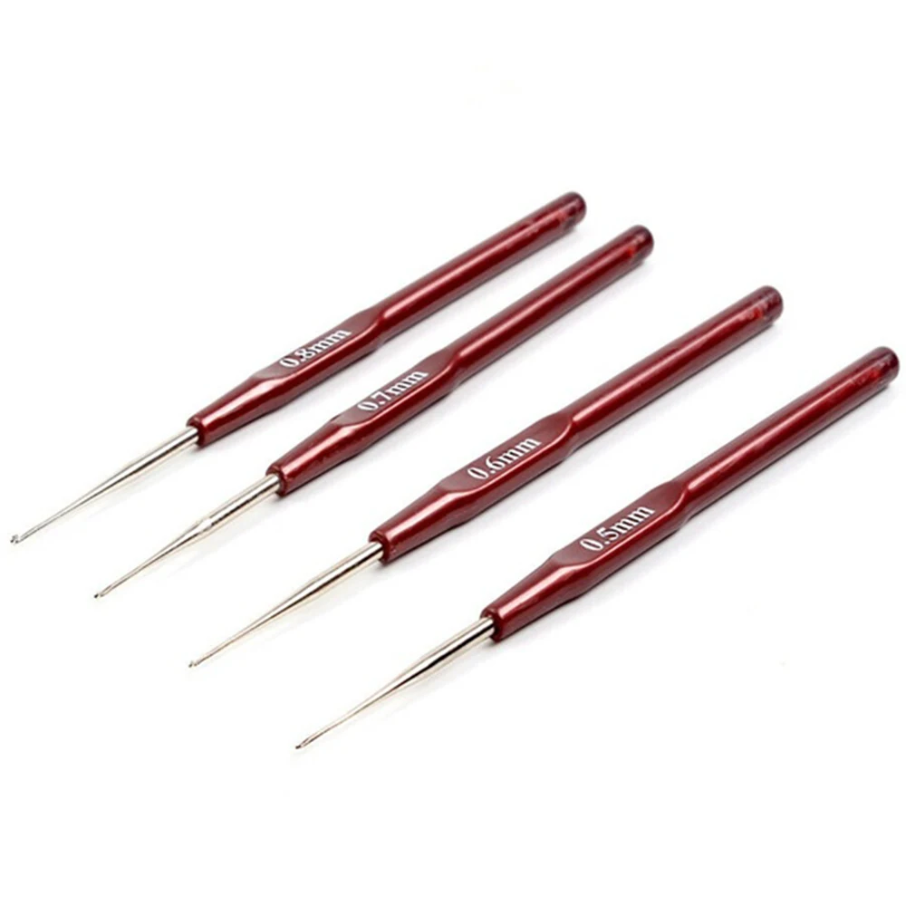 4 шт./компл. Красота Пластик ручка дредлоки для увеличения объема крючком иглы с