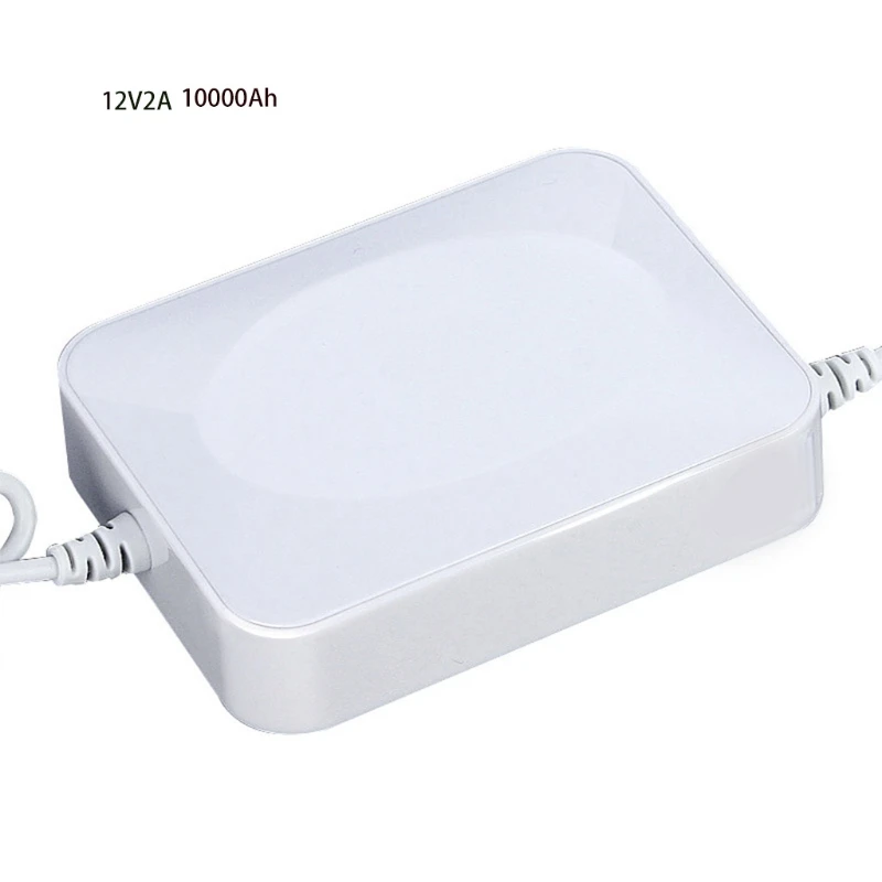 

Rechargeable 10000mAh Li-Ion Battery Pack for Router and CCTV Camera,12V2A DC Portable Lithium Ion Battery Bank,White