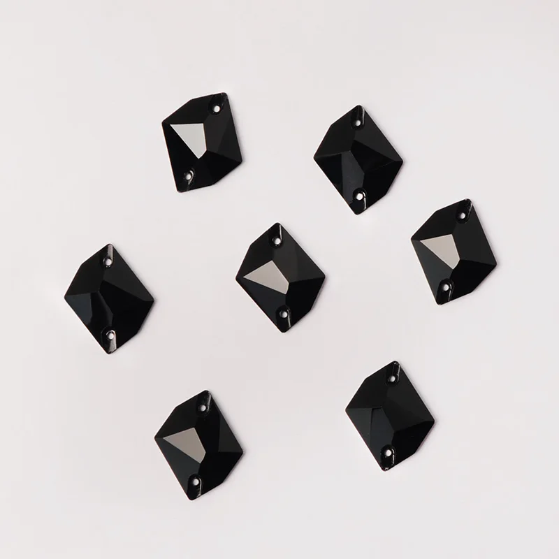 Черные пришитые стразы Космическая форма разные размеры свободные камни для