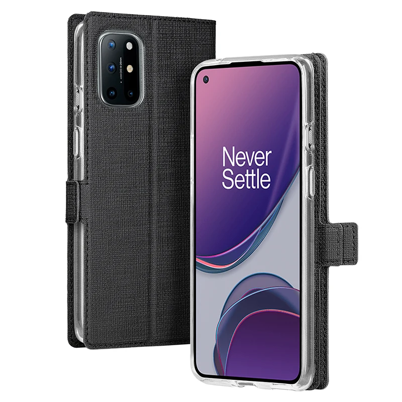 

Flip Case For Oneplus 8T Wallet Cover Cloth and Soft TPU with Card Pocket for 1+8T Case Coque Phone Accessorie