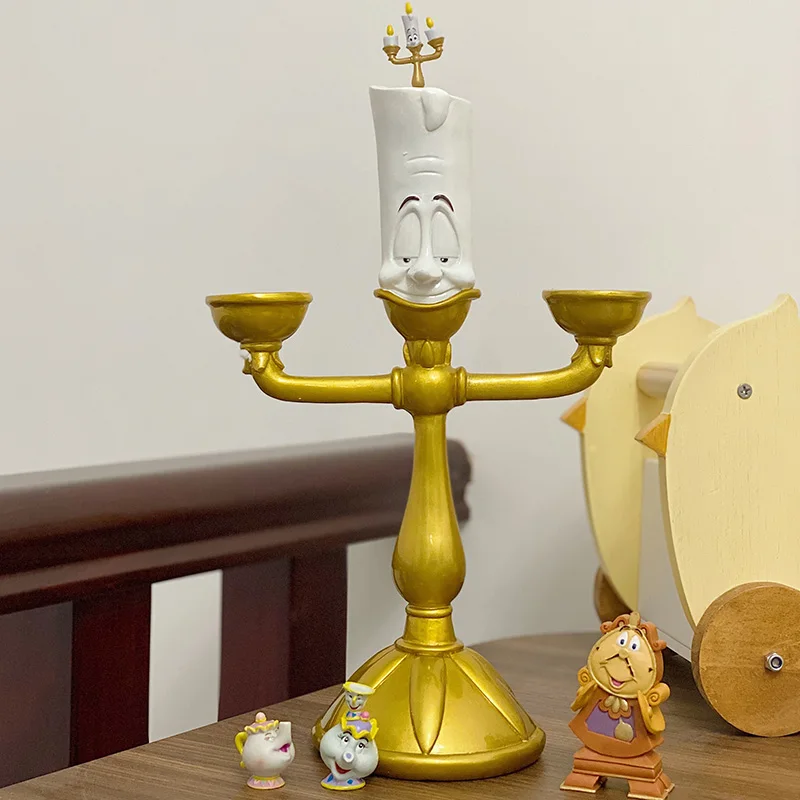 

Студийный подсвечник Disney, красота и чудовище, люминесцентная фигурка, модель, игрушки, украшение для дома, рождественские подарки
