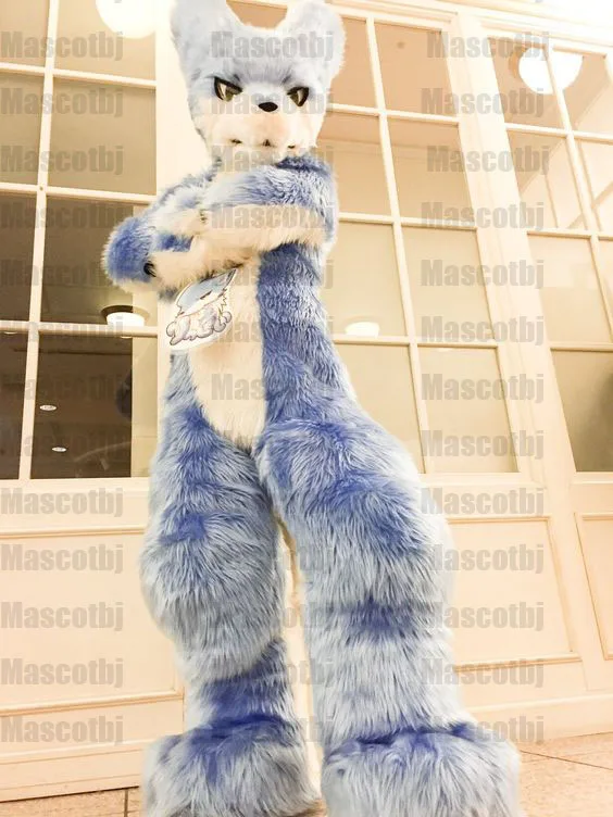 Новинка унисекс Хаски собака волк лиса меховой костюм талисман для косплея вечернее платье пушистые наряды